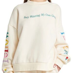 Yellow The Label Watering My Own Grass Oversized Sweatshirt *NWOT*